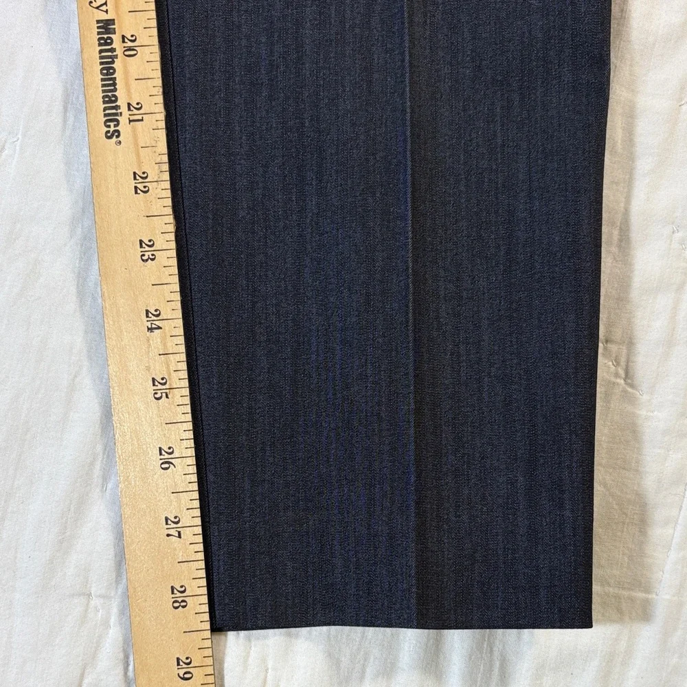Officecore Anne Klein Navy/Charcoal Heather Pinstripe Career‎ Trousers Size 8